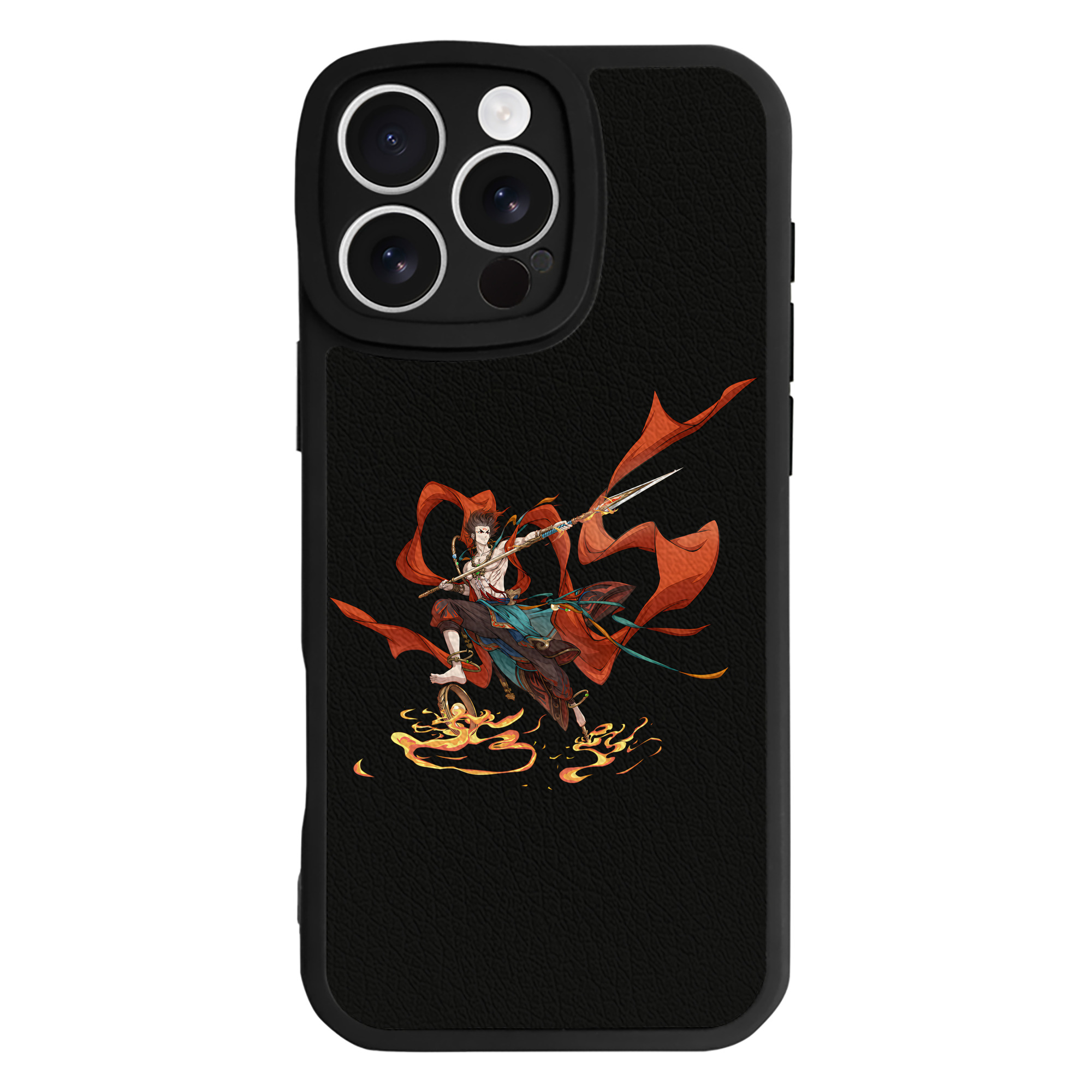 （画像用） Ne Zha 2 ナタ 魔童の大暴れ 【iPhone 16シリーズ対応】シリコンスマホケース（レザー調） 材質：シリコン